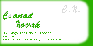 csanad novak business card