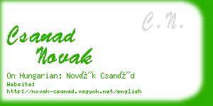 csanad novak business card